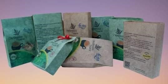 Biodegradable plastic bags produced by Armelle Sidje