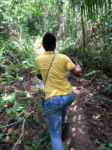 A visitor at Atewa Forest Reserve