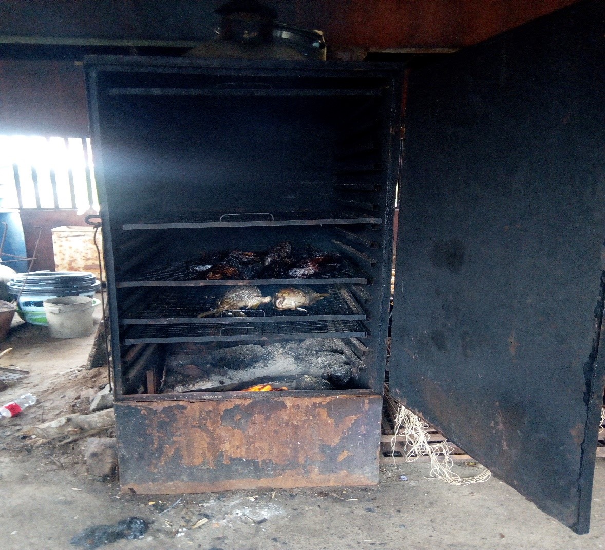 Oven donated by the First lady, Dr Martha Udom Emmanuel to women fishers at Ibaka community. Photo/ Ewon Abasi Elisha/ AWiM