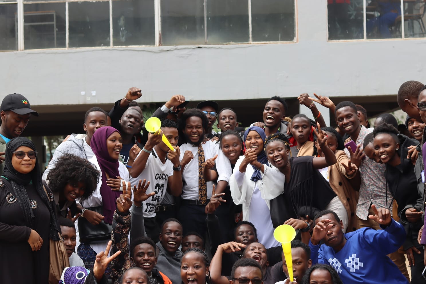 Habiba Abdi celebrating her win.Photo/Courtesy