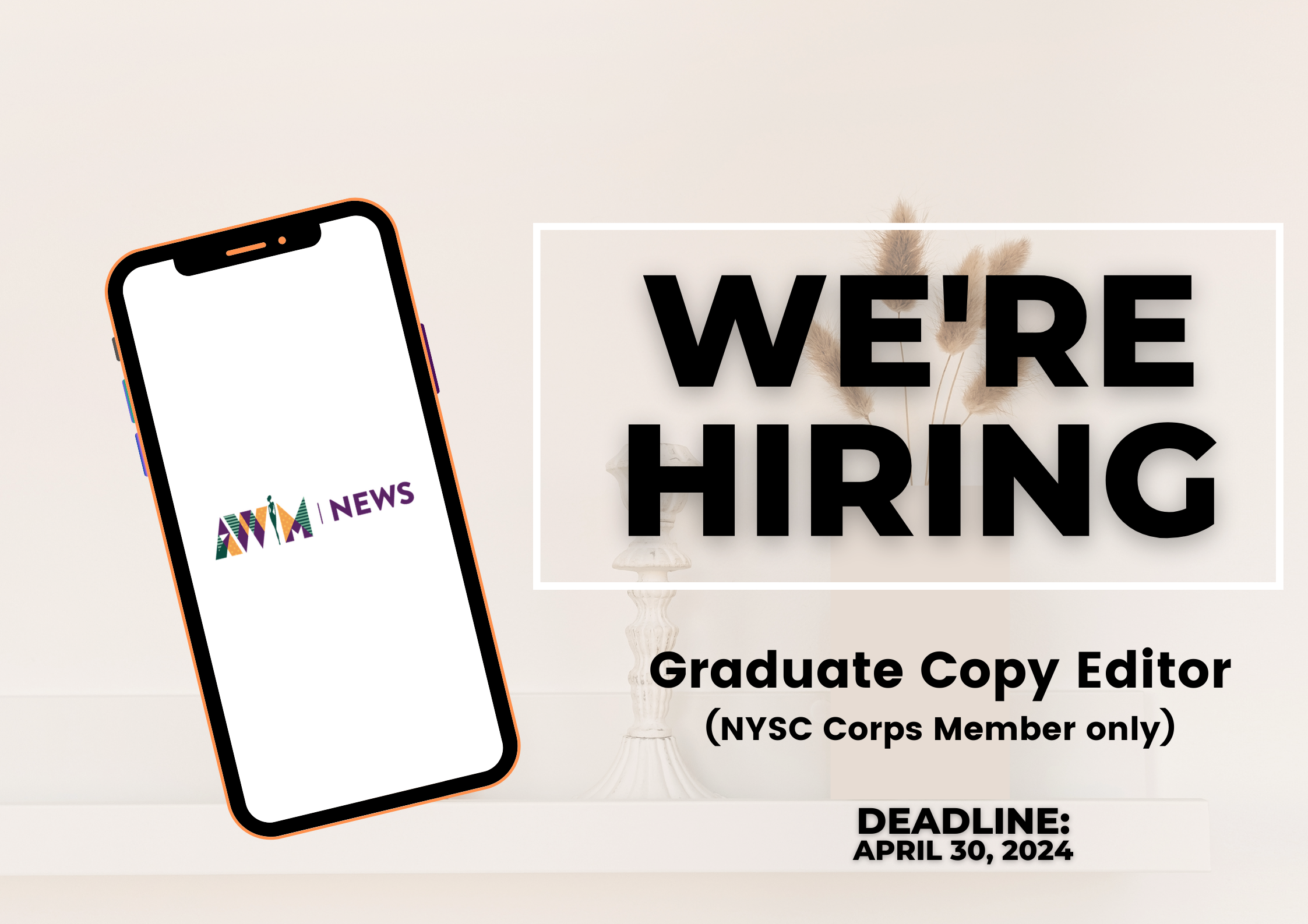 Vacancy: NYSC Graduate Intern Copy Editor
